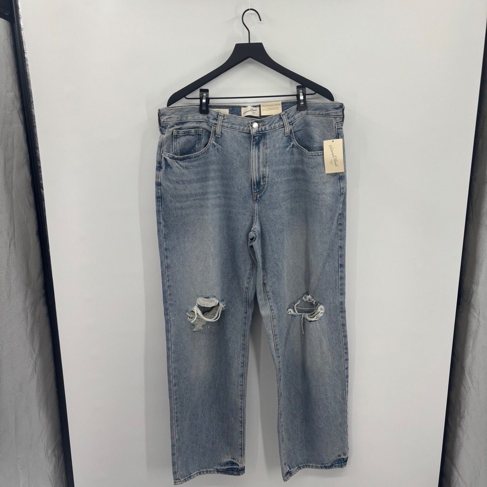 Universal Thread Womens 90s Baggy High Rise‎ Jeans 14 Medium Wash Distressed NEW
